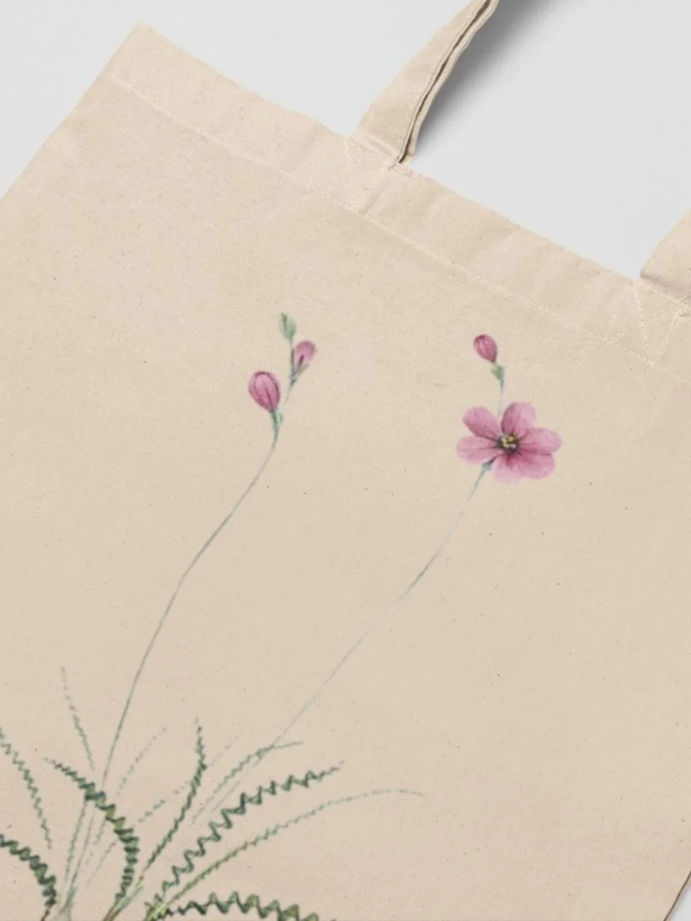 Crisped Ixia Vintage Floral Print Graphic Canvas Tote Bag